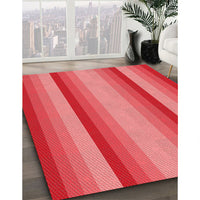 Patterned Red Rug, pat2806rd