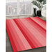 Machine Washable Transitional Red Rug in a Family Room, wshpat2806rd