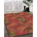 Machine Washable Transitional Red Rug in a Family Room, wshpat2807brn