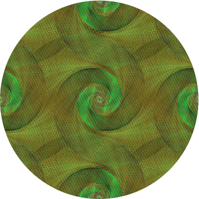 Square Patterned Antique Bronze Green Rug, pat2807grn