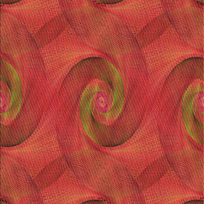 Patterned Orange Red Orange Rug, pat2807org