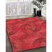 Machine Washable Transitional Red Rug in a Family Room, wshpat2807rd