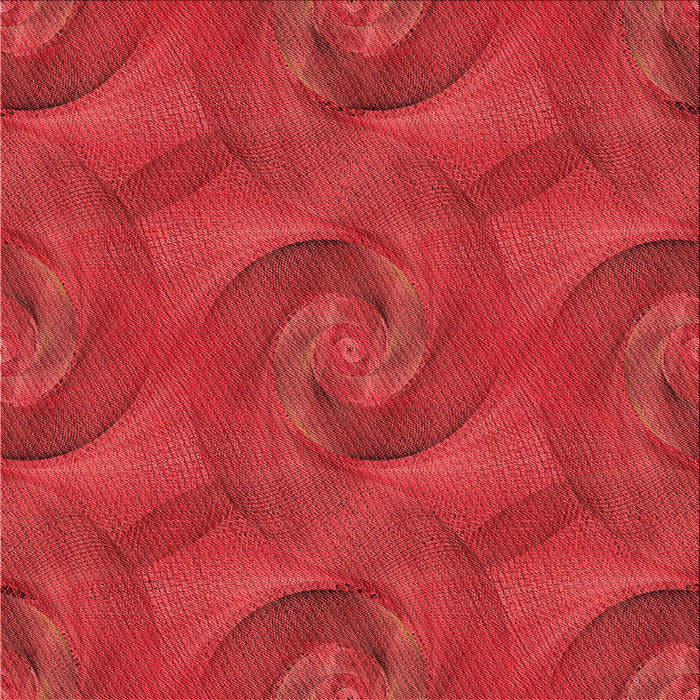 Round Patterned Red Rug, pat2807rd