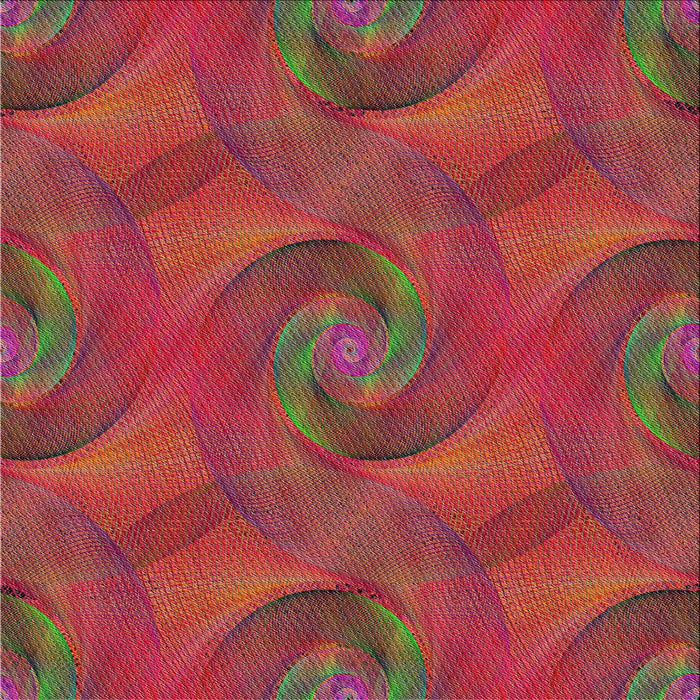 Square Patterned Rust Pink Modern Rug, pat2807