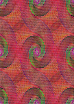 Patterned Rust Pink Modern Rug, pat2807