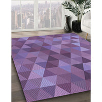 Patterned Purple Rug, pat2808blu