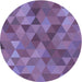 Square Patterned Purple Rug, pat2808blu