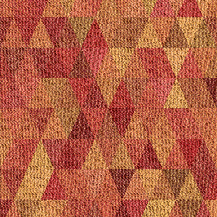 Patterned Neon Orange Rug, pat2808brn