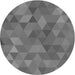 Square Patterned Carbon Gray Rug, pat2808gry