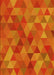Patterned Neon Orange Rug, pat2808yw