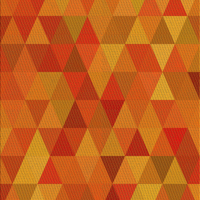 Patterned Neon Orange Rug, pat2808yw