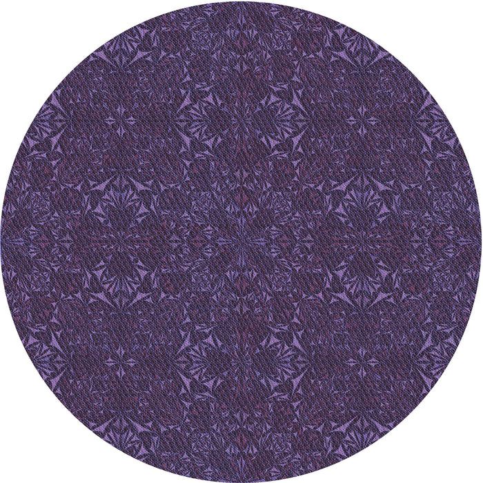Square Machine Washable Transitional Dark Purple Rug in a Living Room, wshpat2809blu