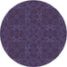 Square Patterned Dark Purple Rug, pat2809blu