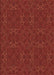 Patterned Cranberry Red Rug, pat2809brn