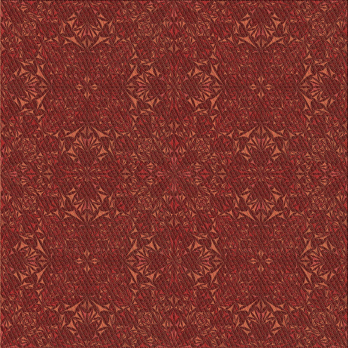 Round Patterned Cranberry Red Rug, pat2809brn