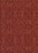 Machine Washable Transitional Cranberry Red Rug, wshpat2809brn