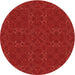 Square Patterned Red Rug, pat2809org