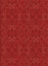 Machine Washable Transitional Red Rug, wshpat2809org