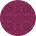 Square Patterned Deep Pink Rug, pat2809pur