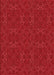 Machine Washable Transitional Red Rug, wshpat2809rd