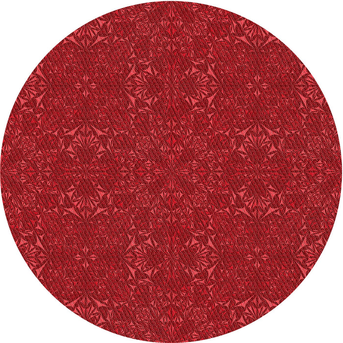 Square Patterned Red Rug, pat2809rd
