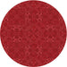 Square Patterned Red Rug, pat2809rd