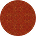 Square Patterned Red Rug, pat2809yw