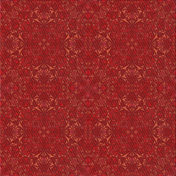 Square Patterned Red Novelty Rug, pat2809