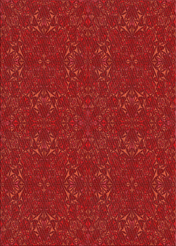 Machine Washable Transitional Fire Red Rug, wshpat2809