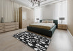 Machine Washable Transitional Dark Gray Rug in a Bedroom, wshpat280