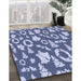 Machine Washable Transitional Jeans Blue Rug in a Family Room, wshpat281blu