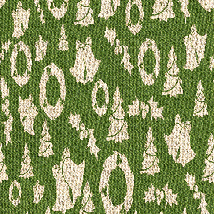 Patterned Ginger Brown Green Rug, pat281brn