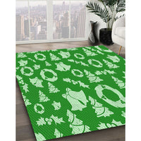 Patterned Green Rug, pat281grn