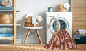 Machine Washable Transitional Mahogany Brown Rug in a Washing Machine, wshpat281rd