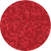 Square Patterned Red Rug, pat2810rd