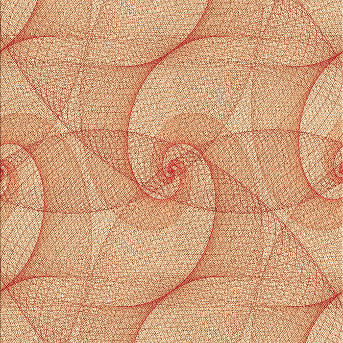 Patterned Bright Orange Rug, pat2811org