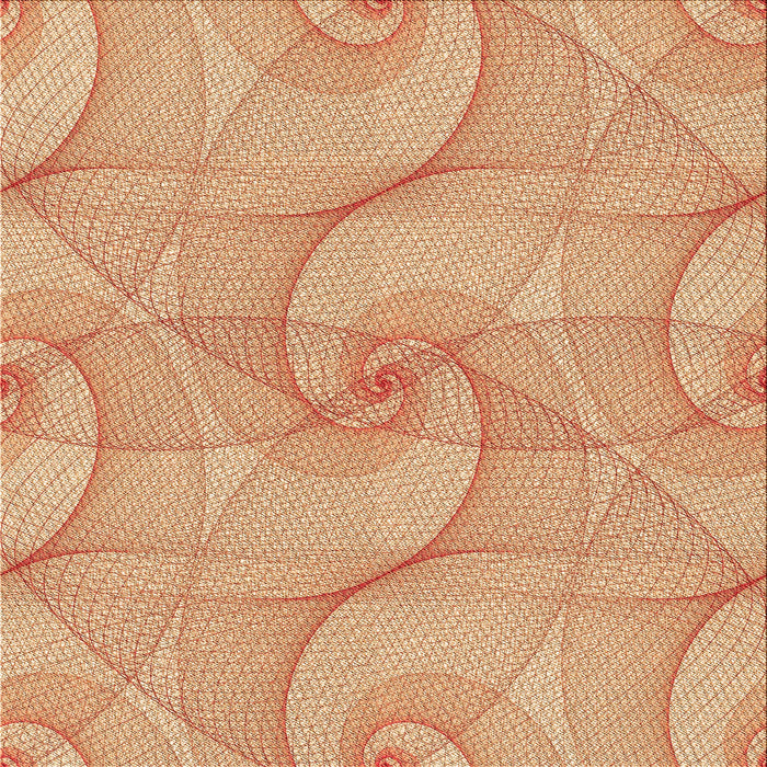 Round Patterned Bright Orange Rug, pat2811org