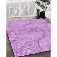 Patterned Blossom Pink Rug, pat2811pur