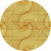 Square Patterned Bright Gold Yellow Rug, pat2811yw