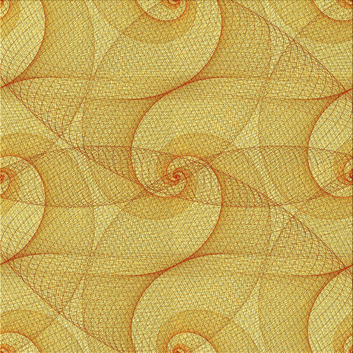 Round Machine Washable Transitional Bright Gold Yellow Rug, wshpat2811yw