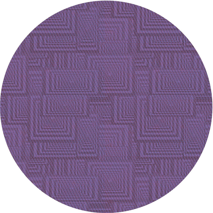 Square Patterned Purple Rug, pat2813blu