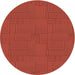 Square Patterned Orange Red Orange Rug, pat2813brn