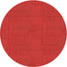 Square Patterned Red Rug, pat2813org