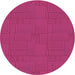 Square Machine Washable Transitional Deep Pink Rug in a Living Room, wshpat2813pur