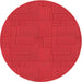 Square Patterned Red Rug, pat2813rd