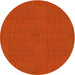 Square Patterned Orange Red Orange Rug, pat2813yw