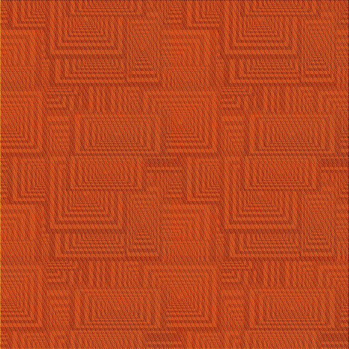 Round Patterned Orange Red Orange Rug, pat2813yw