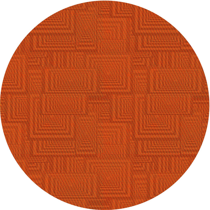 Square Machine Washable Transitional Orange Red Orange Rug in a Living Room, wshpat2813yw