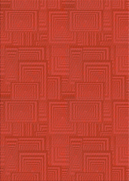 Machine Washable Transitional Fire Red Rug, wshpat2813