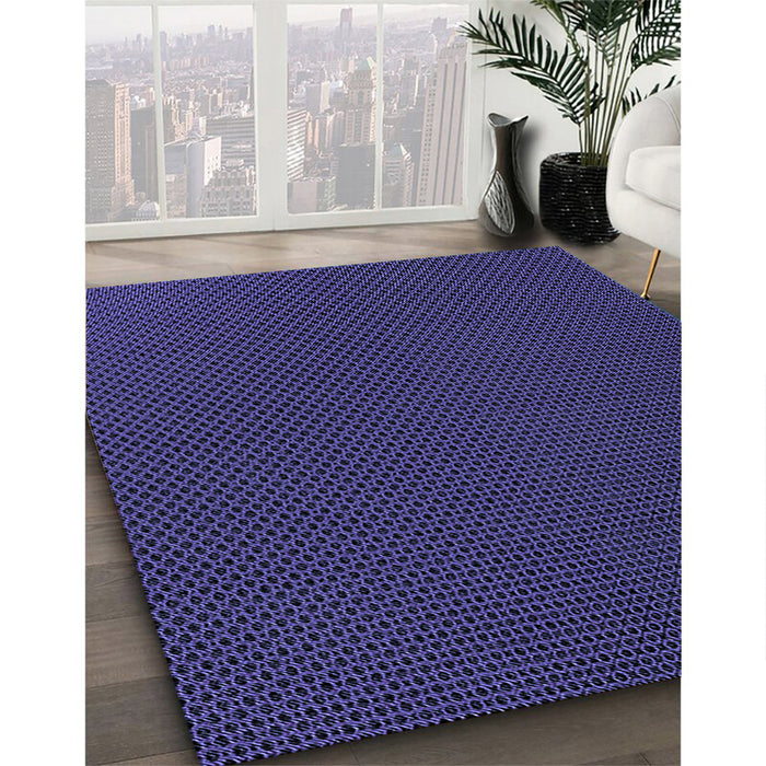 Machine Washable Transitional Night Blue Rug in a Family Room, wshpat2814blu
